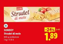 Lidl Sondey Strudel di mele offerta