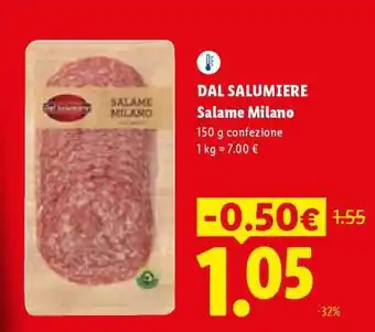 Lidl Dal Salumiere Salame Milano offerta