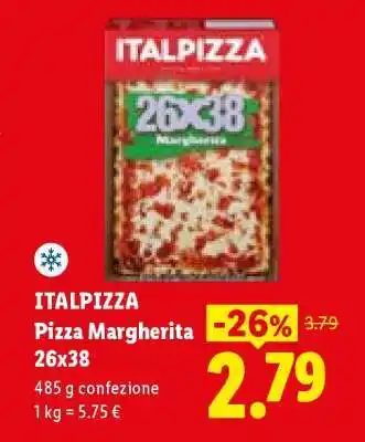 Lidl Italpizza Pizza Margherita 26x38 offerta