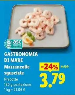 Lidl Mazzancolle sgusciate offerta