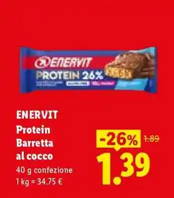 Lidl Enervit Protein barretta al cocco offerta