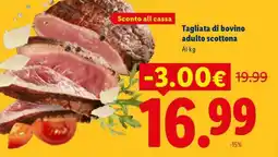 Lidl Tagliata Di Bovino Adulto Scottona offerta