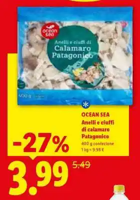 Lidl Ocean Sea Anelli e ciuffi di calamaro Patagonico offerta