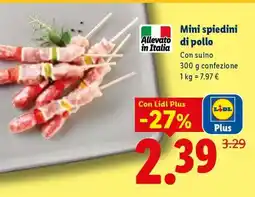Lidl Mini spiedini di pollo offerta