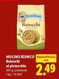 Lidl MULINO BIANCO Baiocchi al Pistacchio offerta