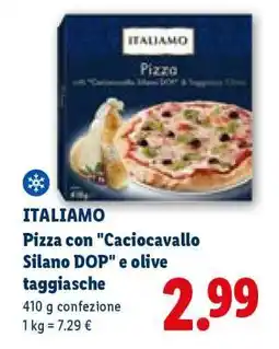Lidl ITALIAMO Pizza con Caciocavallo Silano DOP e olive taggiasche offerta