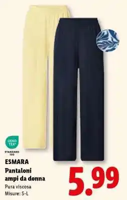 Lidl esmara Pantaloni ampi da donna offerta