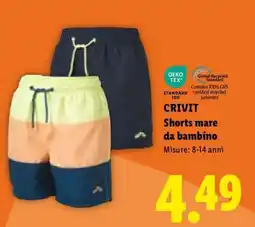 Lidl CRIVIT Shorts mare da bambino offerta