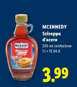 Lidl Mcennedy Sciroppo d'acero offerta