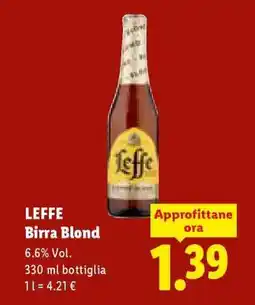 Lidl Leffe Birra Blond offerta