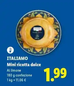 Lidl ITALIAMO Mini ricotta dolce offerta