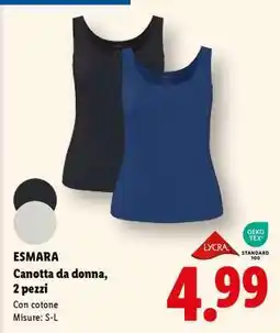 Lidl esmara Canotta da donna, 2 pezzi offerta
