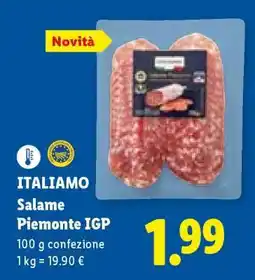 Lidl ITALIANO Salame Piemonte IGP offerta