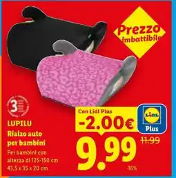 Lidl LUPILU Rialzo auto per bambini offerta