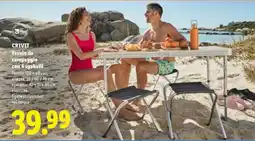 Lidl CRIVIT Tavolo da campeggio con 4 sgabelli offerta