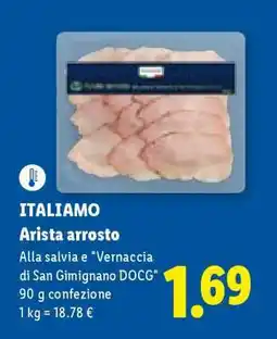 Lidl Italiamo Arista arrosto offerta