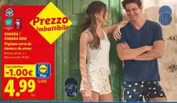 Lidl ESMARA / ESMARA MEN Pigiama corto da donna e da uomo offerta