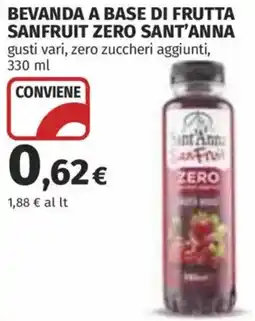 Coop Superstore Bevanda a base di frutta sanfruit zero SANT'ANNA offerta