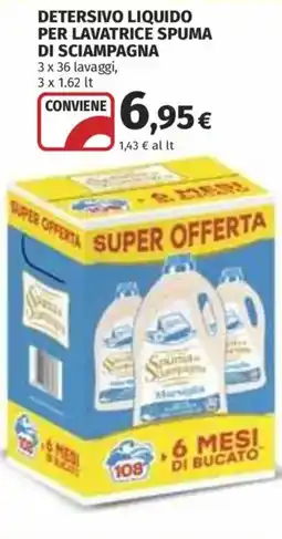 Coop Superstore Detersivo liquido per lavatrice SPUMA DI SCIAMPAGNA offerta