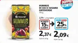 Coop Superstore Hummus di ceci e sesamo ORTOVERDE offerta