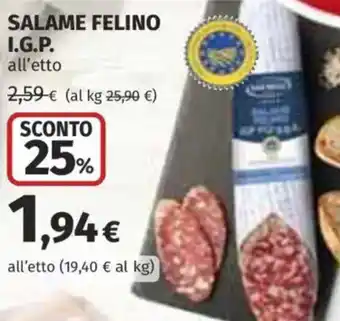 Coop Superstore Salame felino I.G.P. offerta