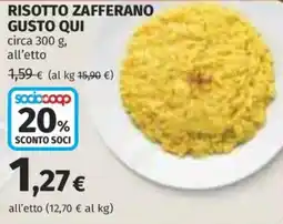 Coop Superstore Risotto zafferano GUSTO QUI offerta