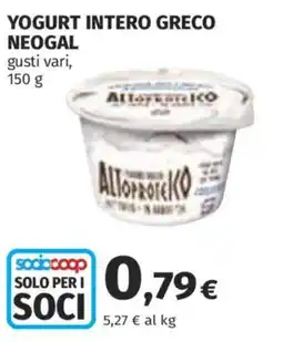 Coop Superstore Yogurt intero greco NEOGAL offerta