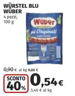 Coop Superstore Würstel blu WÜBER offerta