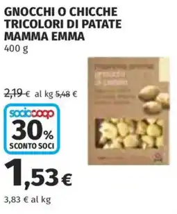 Coop Superstore Gnocchi o chicche tricolori di patate MAMMA EMMA offerta