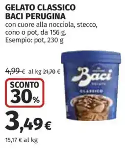 Coop Superstore Gelato classico baci PERUGINA offerta