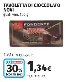 Coop Superstore Tavoletta di cioccolato NOVI offerta