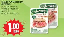 Panorama Snack "la merenda" CITTERIO offerta