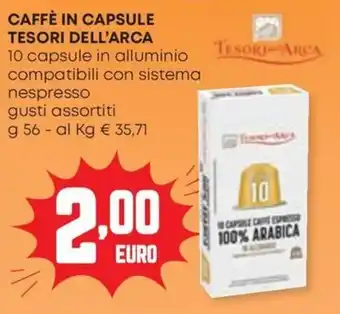 Panorama Caffè in capsule TESORI DELL'ARCA offerta