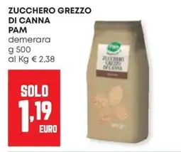 Panorama Zucchero grezzo di canna PAM offerta