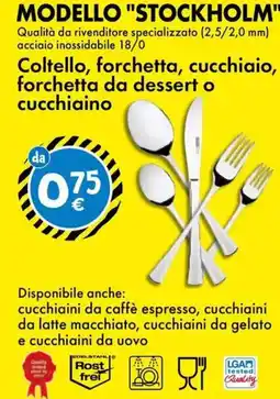 Tedi Modello "stockholm" Coltello, forchetta, cucchiaio, forchetta da dessert o cucchiaino offerta