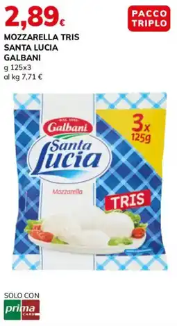 Basko Mozzarella tris santa lucia GALBANI offerta