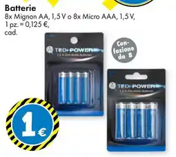 Tedi Batterie 8x Mignon AA, 1,5 V o 8x Micro AAA, 1,5 V, offerta