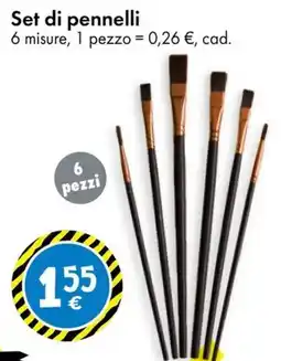 Tedi Set di pennelli 6 misure offerta