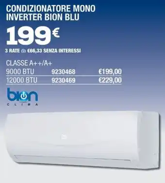 Bion condizionatore mono inverter bion blu