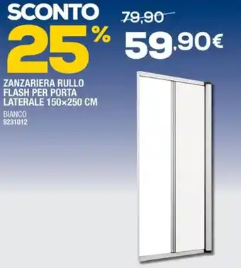 Zanzariera rullo flash per porta laterale