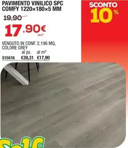 Bricofer Pavimento vinilico spc comfy offerta