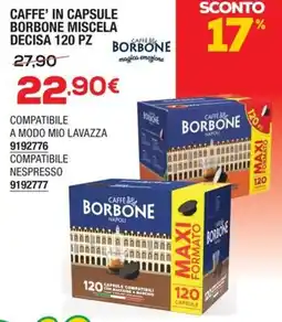 Bricofer Caffe' in capsule borbone miscela decisa offerta