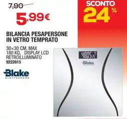 Bricofer Blake bilancia pesapersone in vetro temprato offerta