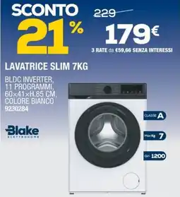 Bricofer Blake lavatrice slim offerta