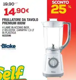 Bricofer Blake frullatore da tavolo premium 800W offerta
