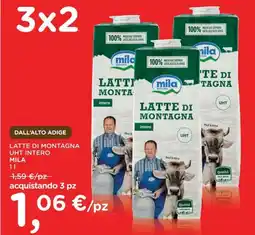 Orvea Latte di montagna uht intero MILA offerta