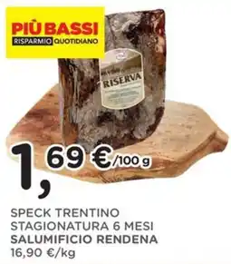 Orvea Speck trentino stagionatura 6 mesi salumificio rendena offerta