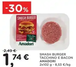 Orvea Smash burger tacchino e bacon AMADORI offerta