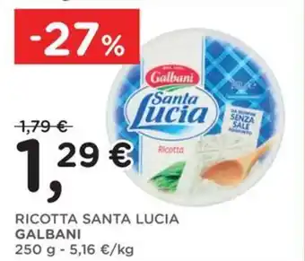 Orvea Ricotta santa lucia GALBANI offerta
