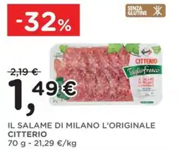 Orvea Il salame di milano l'originale CITTERIO offerta